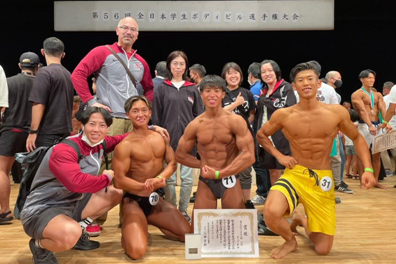 Soka University students participated in the 56th All Japan Student Bodybuilding Championships