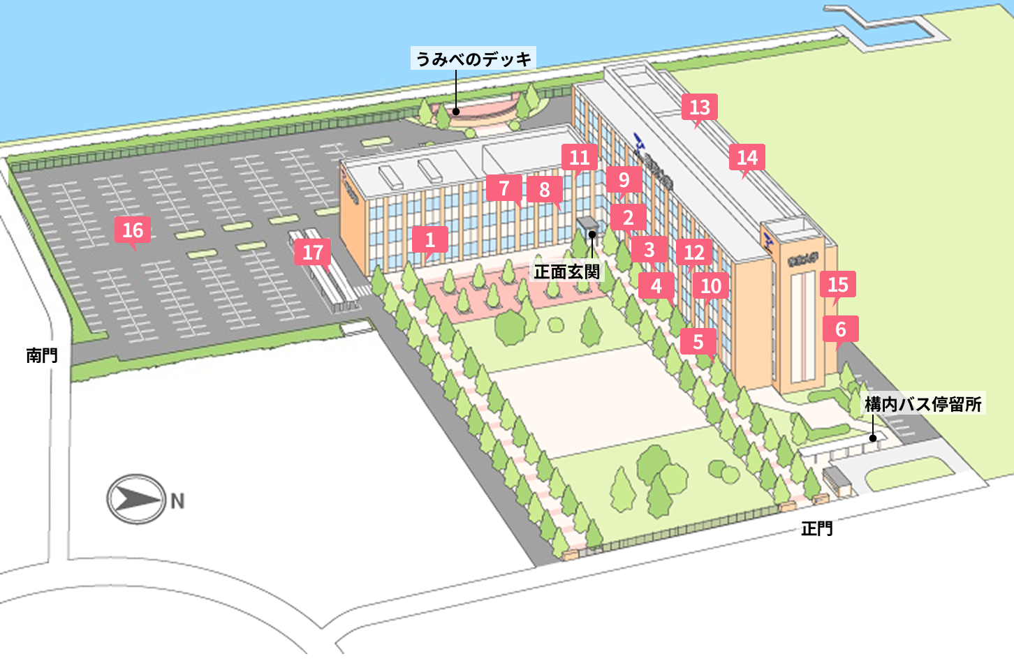 Campus map (illustration)