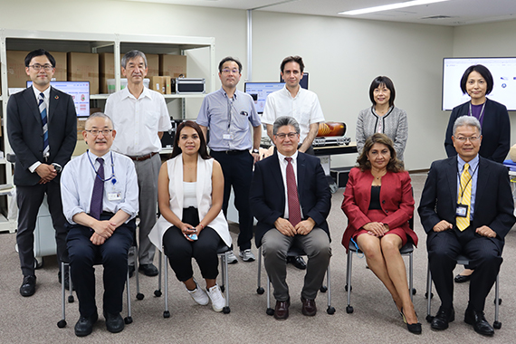 Faculty members from the National University of Central Ecuador (UCE) visited for a facility tour