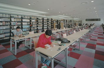 Photograph of bookshelf / reading seat on the 3rd floor