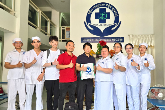 輪内助教がカンボジア王国のJapan Life Poly Clinicにて医療支援活動を実施しました