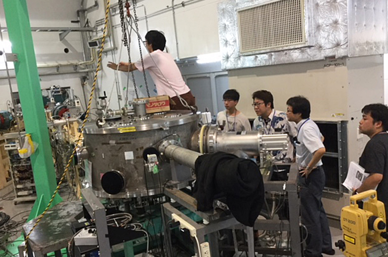 Photograph of the experiment at Kyushu University