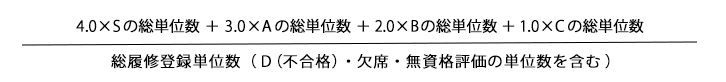 GPAの算出方法