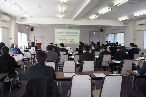 第22回おおむた産学官連環交流会で、野村修平講師が研究シーズの発表を行いました