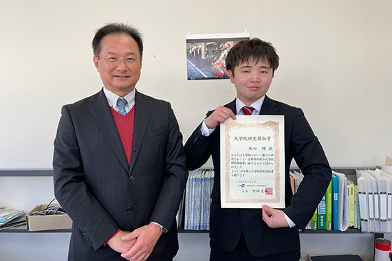 Teikyo graduate student commended by the Society of Automotive Engineers of Japan, Inc.