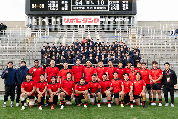 Rugby Football Club won the Kanto University A-League championship for the 12th time in a row and for the third year in a row.