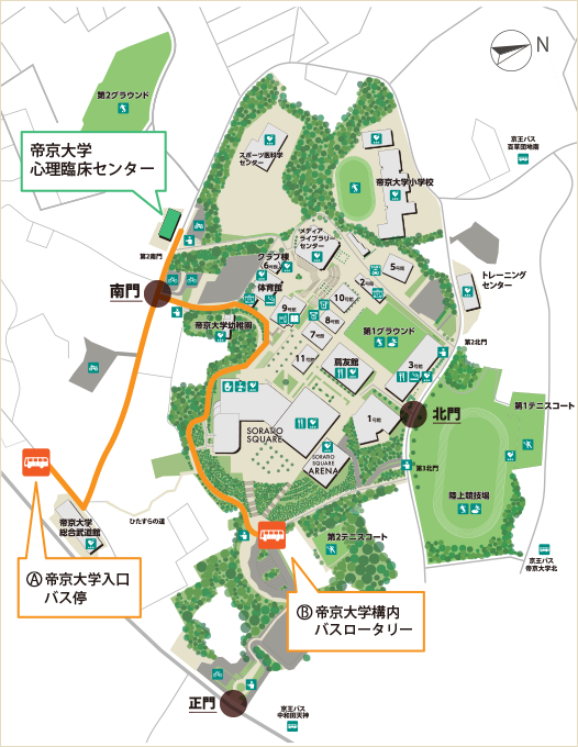 バス停からの行き方地図